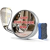 Golf Club Polish & Golf Club Head and Groove Cleaner Kit - Removes Rust, Oxidation & Dirt - 3.53 oz Non-Abrasive Long Lasting Metal Polishing Paste for Aluminum, Chrome & Steel, with Sponge Pad