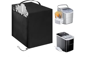 SIRUITON Ice Maker Cover for Countertop Ice Maker Machine, Heavy Duty 600D Oxford Fabric Waterproof& Dustproof Ice Machine Cover
