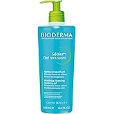 Bioderma Sébium Foaming Gel Gentle Face Cleanser Pump, Makeup Removing Cleanser, Skin Purifying Face Wash for Combination to 