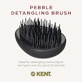 Kent Pebble Travel Hairbrush Matt Black - Compact Hair Care Tool view 3