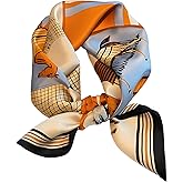 Onllh 100% Mulberry Silk Scarf for Women Hair Lightweight Square Neckerchief Wrap For Head Scarves 21"