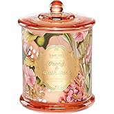 M&SENSE Peony Candles Home Scented, Organic Soy Candle 12.7oz 75 Hour Long Lasting Slow Burning, Spring Floral Fragrant Relaxing Aromatherapy Candle, Aaesthetic Candle Gift for Women