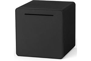 Hicocool 6" Piggy Bank for Adults Teens Kids Must Break to Open, Assembly ABS Plastic Money Saving Box (Black)