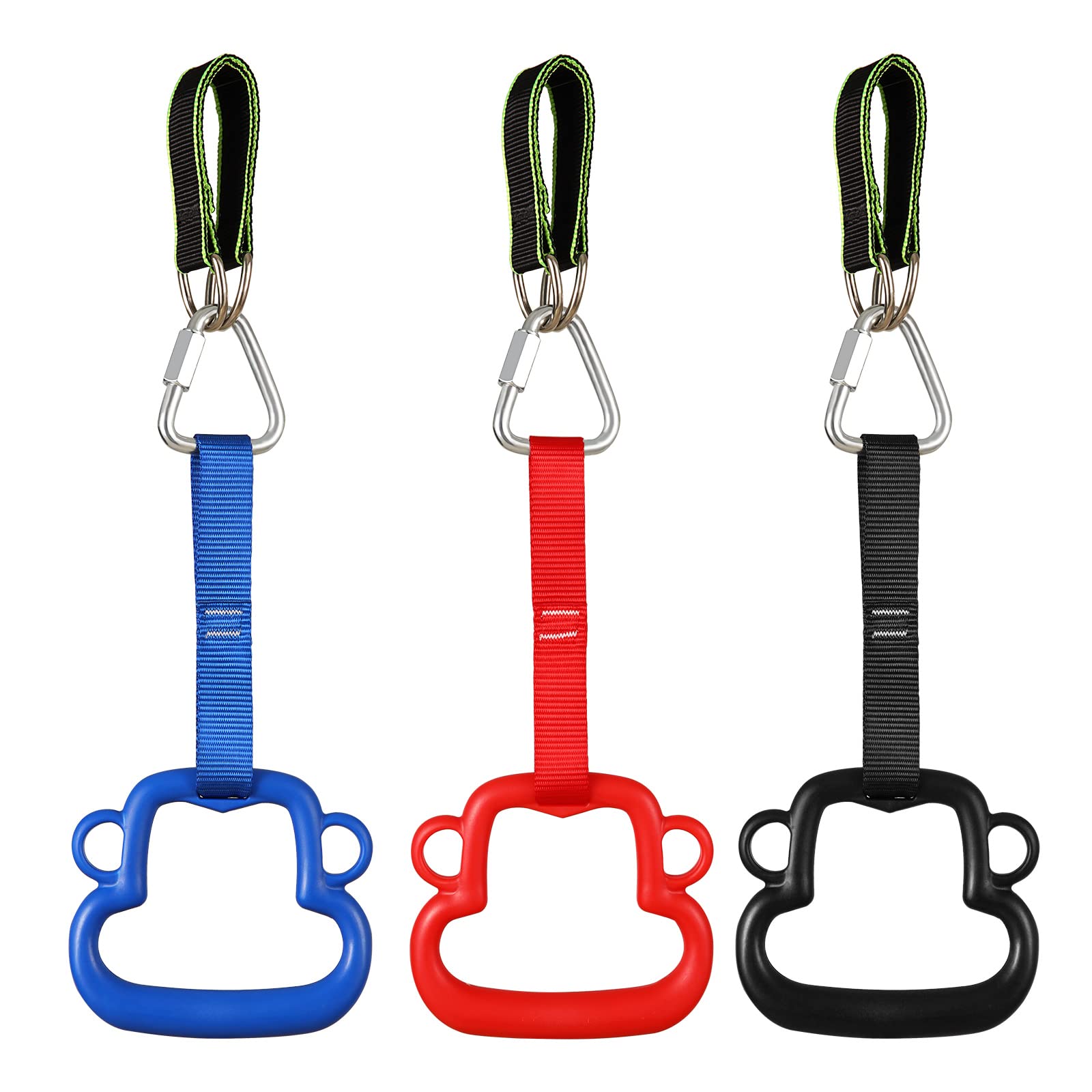 PELLOR Kids Gymnastic Rings Backyard Playground Set for Obstacle Training, Monkey Bars, Climbing Rings (Polychromatic)