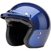 Bell Custom 500 Steve McQueen Lemans Unisex-Adult Cruiser Motorcycle Helmet - Metallic Blue/Large