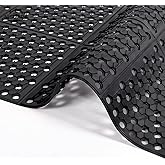 GOCEZIA 59.1"x35.4" Rubber Drainage Mat Commercial Rubber Mat Roll Heavy Duty Kitchen Anti-Fatigue Non-Slip Floor Matting with Holes for Restaurant Bathroom Bar Outdoor Garden Wet Area