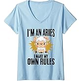 Womens Astronomy Star Sign Horoscope Zodiac Sign Aries V-Neck T-Shirt