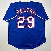 Facsimile Autographed Adrian Beltre Texas Blue Reprint Laser Auto Baseball Jersey Size Men's XL