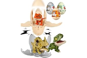 JMHACHY 3 Pack Jumbo Dinosaur Eggs - Drop to Hatching Dinosaur Eggs Toys Birthday Gifts for Boys 3 4 5 6 7 8, Christmas Kids Gifts for Grandkids, Easter Basket Stuffer