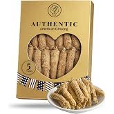 HLX American Ginseng Root &ndash; Organic American Panax Ginseng, 4oz/Box,Hand-Selected Wisconsin Ginseng Root,Traditional Herbal for Tea, Soup &amp; Daily Use (4 Ounce) (4 Ounce)