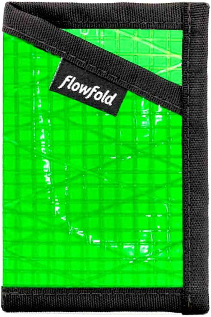 FlowfoldMinimalist Card Holder Wallet Green Slim Minimalist Tough Light Kevlar