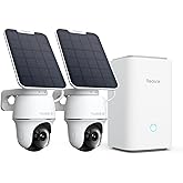 REOLINK 4K Solar Wireless Outdoor Security Cameras System, 2-Cam Kit, Encrypted 1 Year Local Storage, 360° PTZ for Home Secur