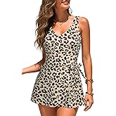 Yonique One Piece Swimdress for Women – Tummy Control Swimsuit with Skirt 2026 V Neck Wrap Tie Side Bathing Suit Dress