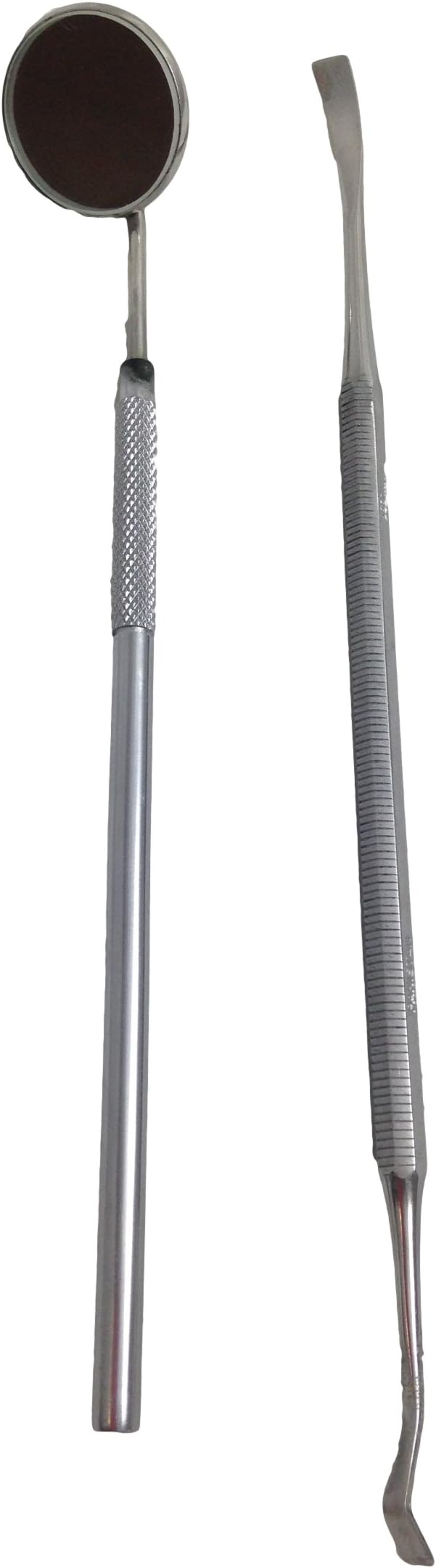 Joy Enterprises Octagonal Dental Scraper and One Piece Inspection Mirror for Pets, Stainless Steel