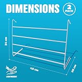 BARGAINS-GALORE Set Of 2 Radiator Airer 4 Tier Drying Rack White view 3