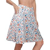 KORALHY 21" Knee Length Golf Skorts Skirts for Women Cross Waist Athletic Skorts with Shorts Tennis Skirt with 3 Pockets