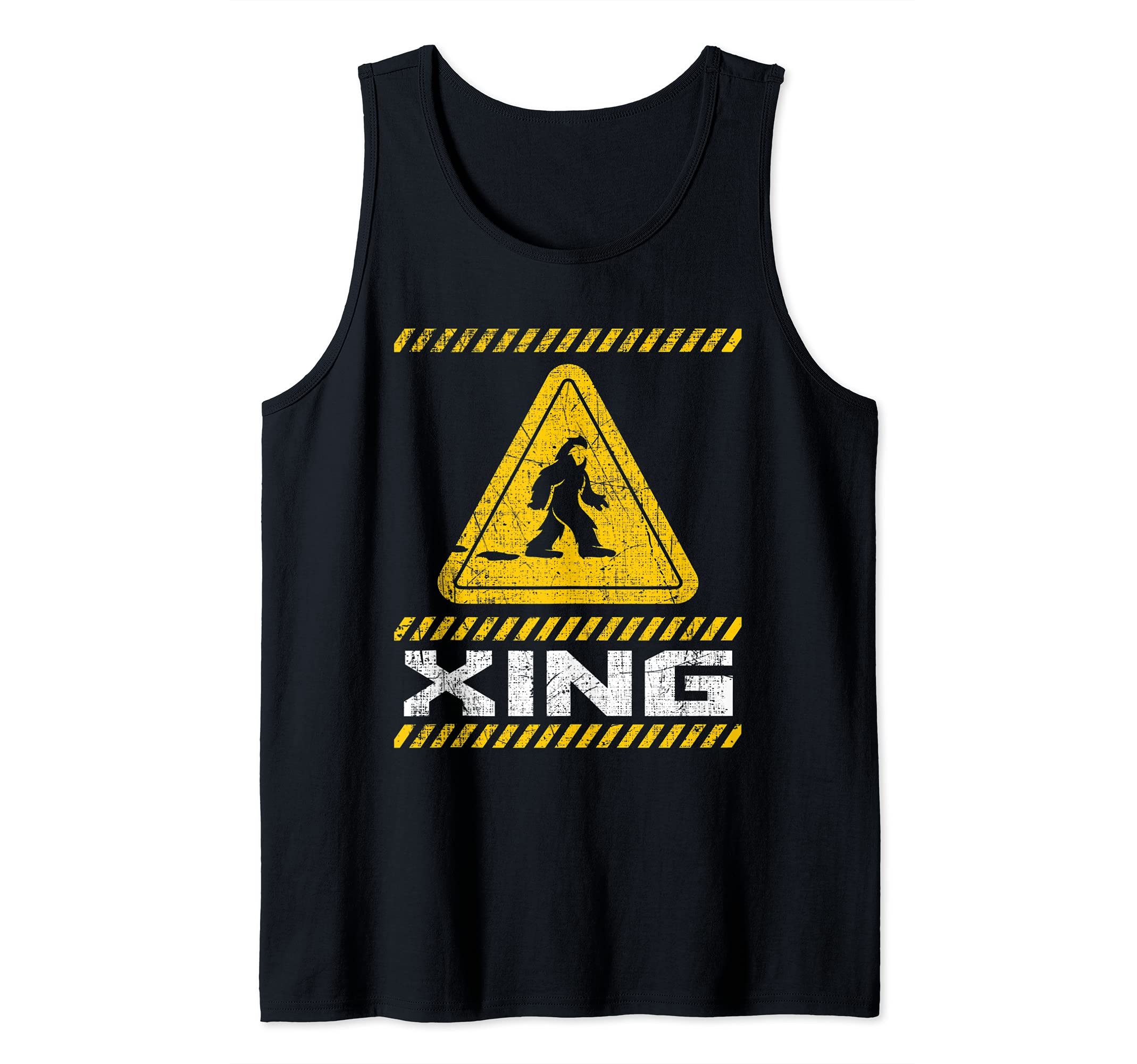Xing Bigfoot Crossing - Funny Sasquatch Tank Top