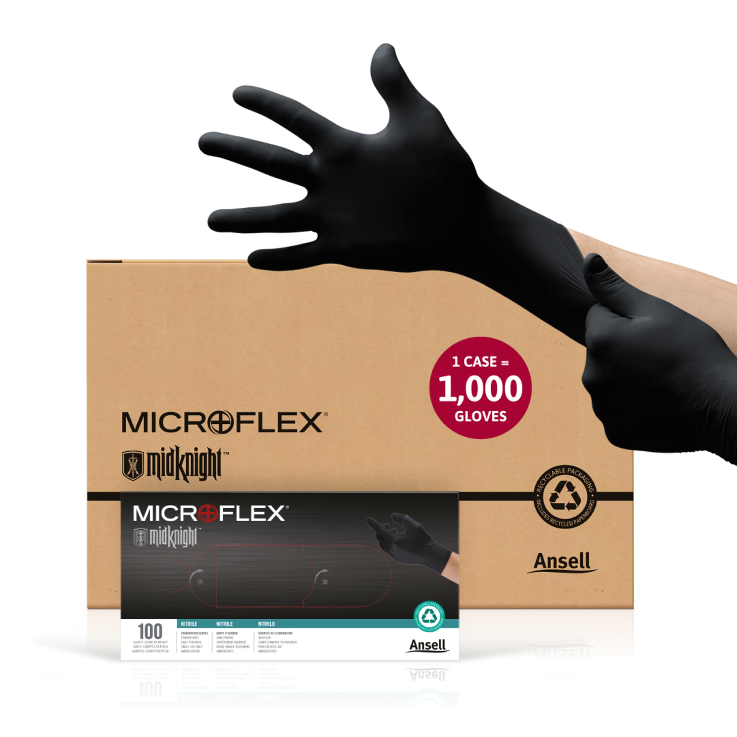 Ansell MICROFLEX MidKnight MK-296 Disposable