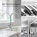 Hapilife Kitchen Sink Mixer Tap Monobloc 360 Swivel Chrome 1 Hole view 5