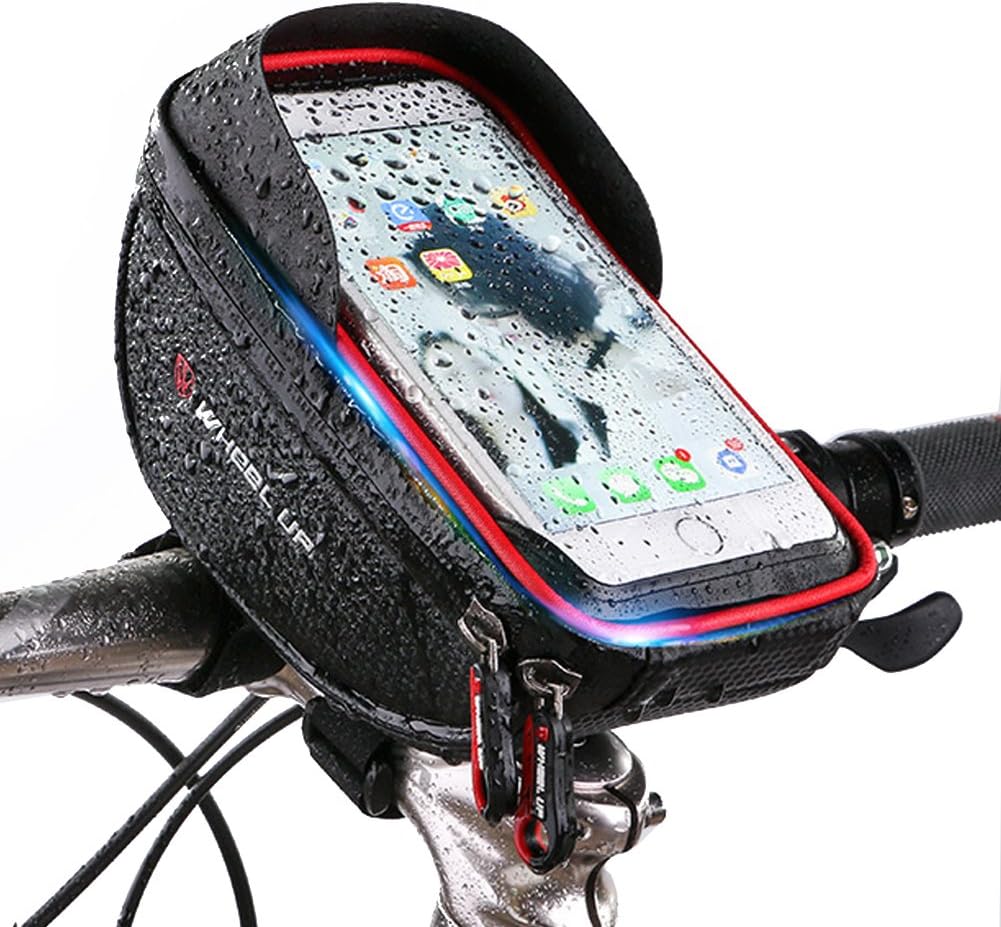 Bike Phone Mount Waterproof Bike Bag Handlerbar Bicycle Bag Top Tube Bag Bike Phone Holder for iphone7 8 6 plus x note8 Cellphone Below 6.0 inch