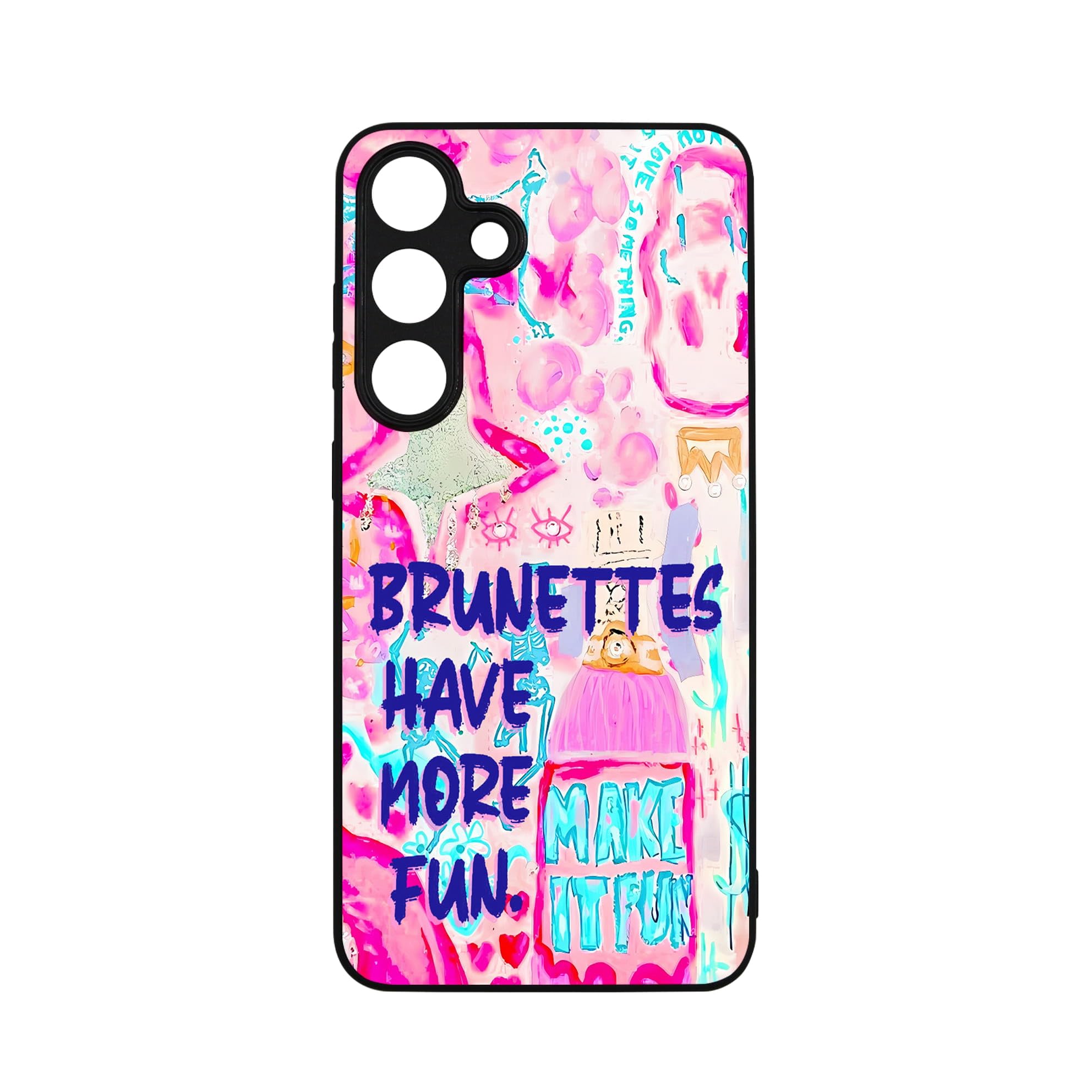 qizjio Brunettes Have More Fun Phone Case Shockproof Protective Summer Collage Fun Phone Cover for Samsung Galaxy A16 5G