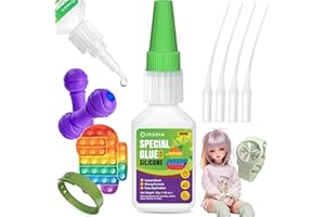 INSOIA Silicone Glue, 20g Clear Super Glue for Silicone Repair Quick Fix Silicones Adhesive Heavy Duty Strong Crazy Instant Glue for Bonding Model, Toys, TPR, TPU, DIY Crafts and More