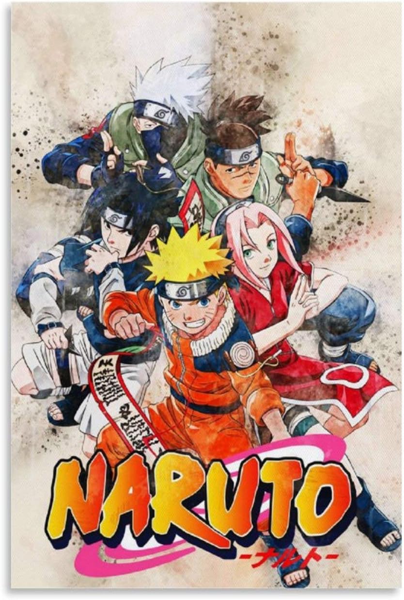 Anime Naruto Poster Classic Kraft Paper Poster Wall 36D