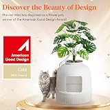 Lifewit Hidden Litter Box Pot with Carbon Filter Scoop White view 2