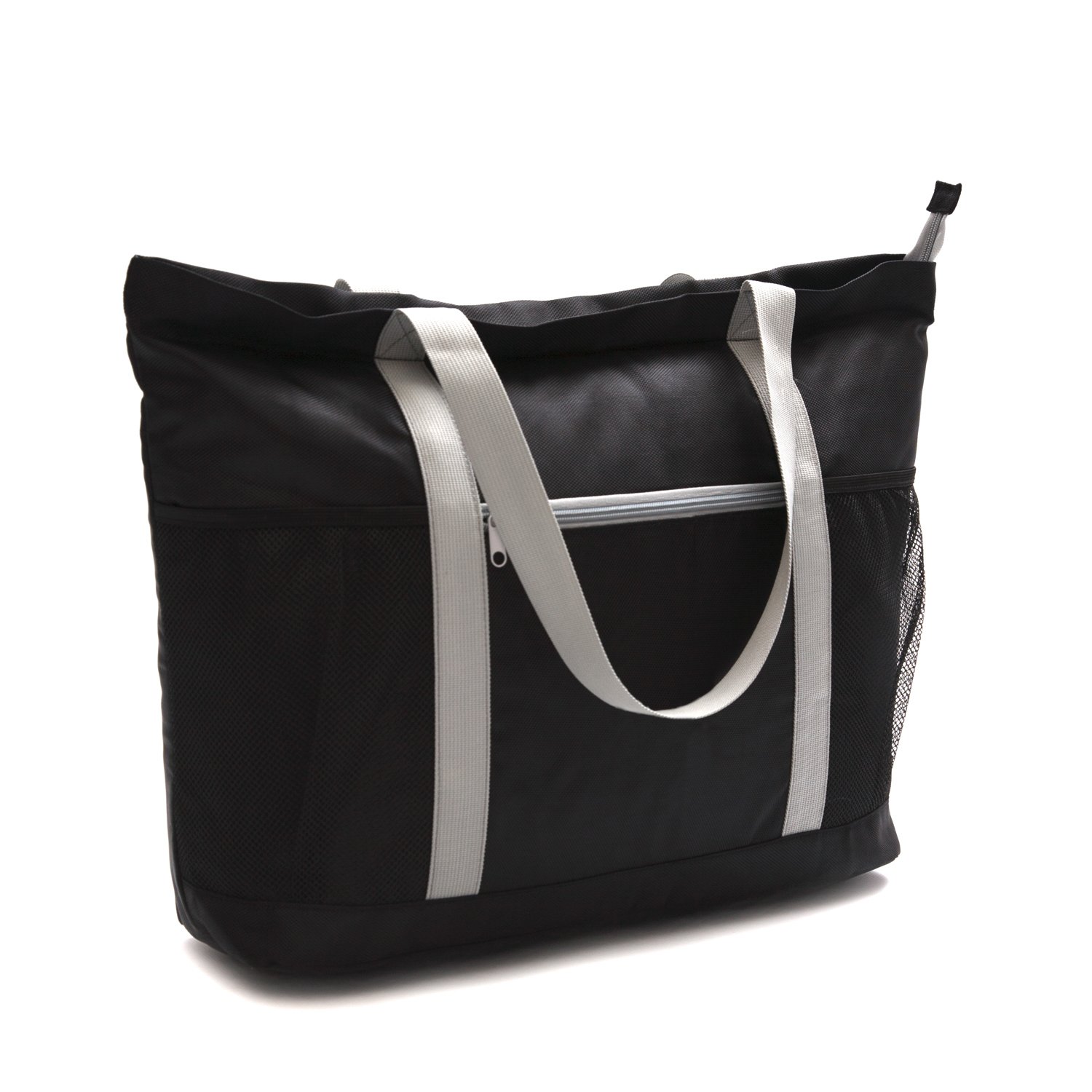 Large Beach Bag With Zipper XL Foldable Tote Bag For