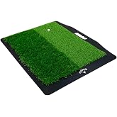 Callaway Dual-Strike Golf Hitting Mat with No-Slip Heavy Rubber Base, Simulating Both Fairway and Rough Surfaces