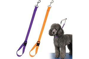 2 PCS Pet Dog Grooming Loops Adjustable Groomers Helper Nylon Restraint Noose Loop for Dog Grooming Arm and Pet Grooming-Tabl