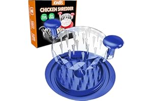 KWIWIS Chicken Shredder, Chicken Shredder Tool Twist, Chicken Breast Meat Shredding Machine with Anti-Slip Base, BPA Free, Dishwasher Safe, Ergonomic Handle, Heat Resistant, Suitable for Pork, Beef, Blue