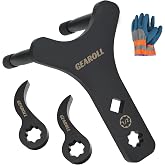 GEAROLL Lower Control Arm Prying Tool with Two Pry Bar Wrench Adaptor Head, Suspension Specialty Arm Lever Bushing Tool, Ratchet Pry Bar Attachment, Compatible with 1/2" Drive Extension Breaker Bar