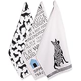 DII 100% Cotton, Everyday Basic Home Kitchen, Ultra-Absorbent, Drying, Cleaning, Pet Lover, Printed Dish Towels, 18 x 28, Set of 3-Dog, Dishtowel-18 x 28", (3)