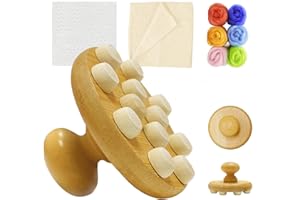 WEICIM Wet Felting Tool/Wooden Wet Felting Tool/Fulling Block, Contains 60 g Needle Felting Wool Roving Bag,Great for Working on Seams, Flat Felt, Shaping Your Felt Hats/Felted Slippers/Felt Handbag