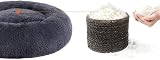 Feandrea Donut Dog Bed 80 cm Dark Grey with Removable Washable Cover view 5