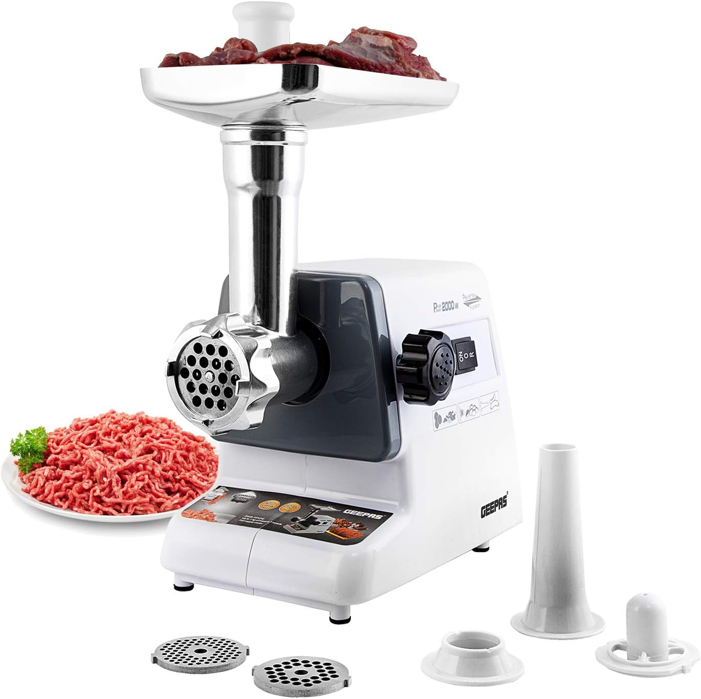 Geepas Electric Meat Grinder Gmg767, Stainless Steel Material price