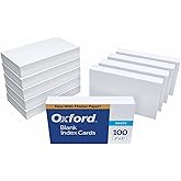 Oxford 30 (1000 PK) Blank Index Cards, 3" x 5", White, 1,000 Cards (10 Packs of 100) (30)