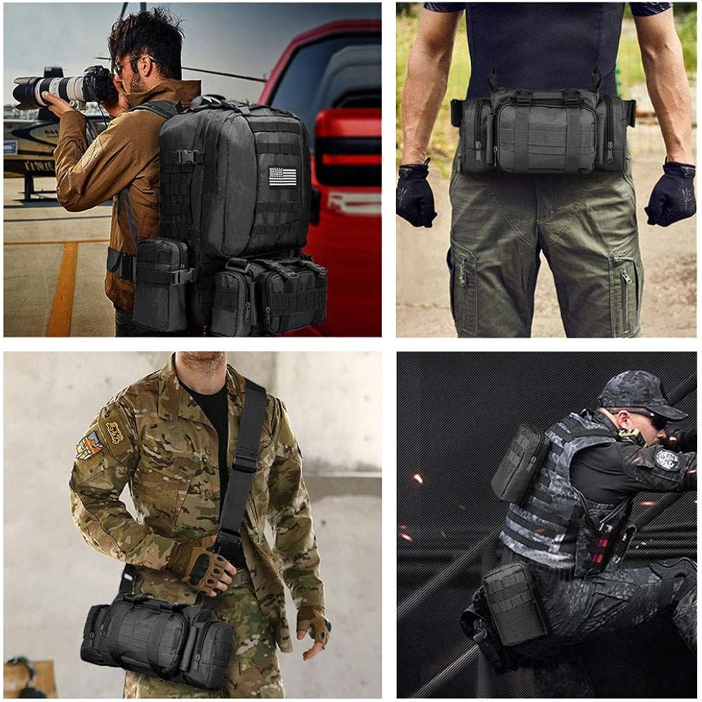 CVLIFE Military Tactical Backpack Army Rucksack Assault Pack Built-up Molle Bag : Clothing