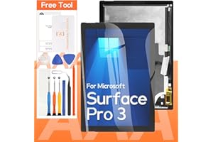 THIRDPOLE for Microsoft Surface Pro 3 1631 LCD Screen Replacement V1.1 LTL120QL01-003 TOM12H20 12.0 inch LCD Display Touch Screen Digitizer Full Assembly(Black)