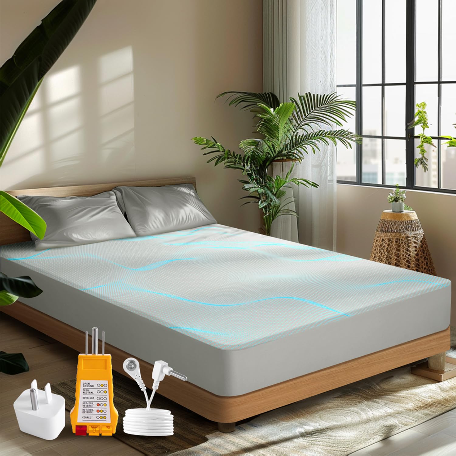 Premium Grounding Fitted Bed Sheet with Silver Fiber