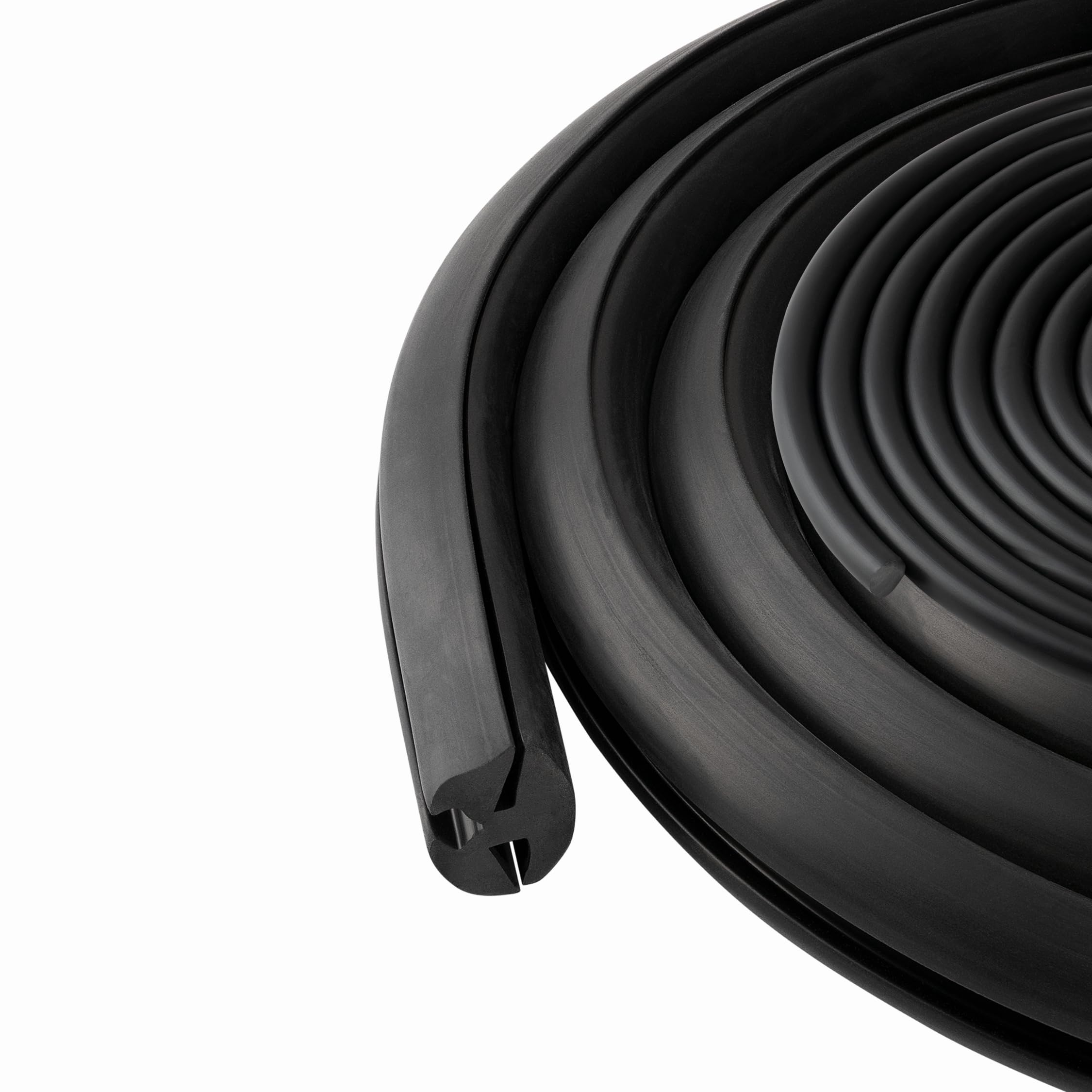 Photo 1 of EPDM Dense Rubber Window Locking Gasket Weather Stripping Window Seal, Tow-Piece Locking Action (Inline), Fits 1/5 Inch Glass and 1/10 Inch Panel Edge, (50 Feet)