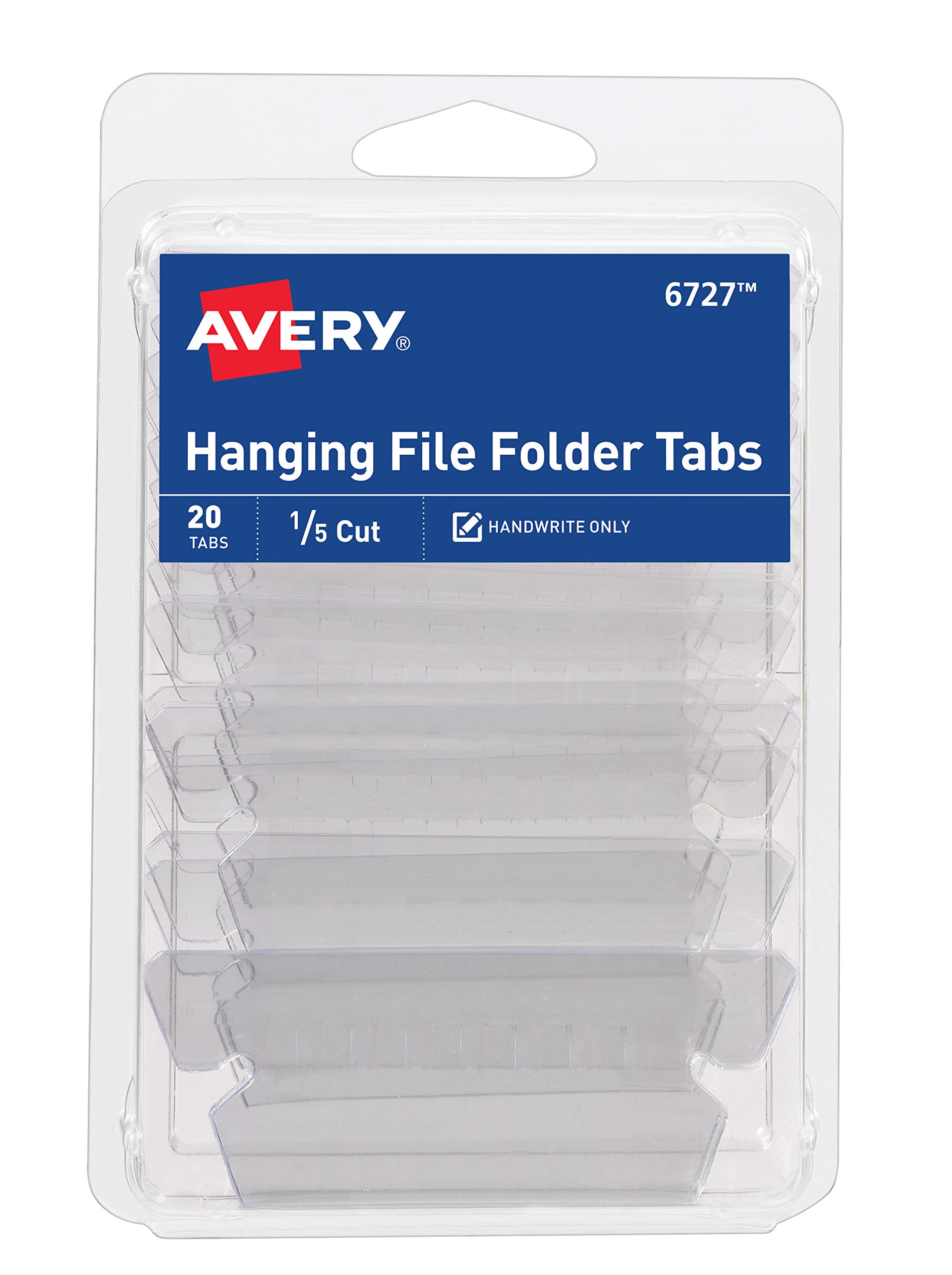 Avery Insertable Hanging File Folder Tabs 1 5 Cut Matte Clear 20 
