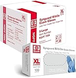 Basic Medical Blue Nitrile Exam Gloves - Latex-Free