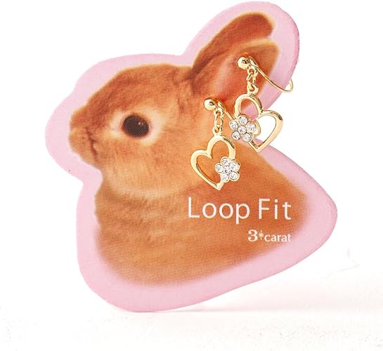 Amazon 痛くないイヤリング オープンハート ループフィットイヤリング うさぎ シンプル ゴールド アクセサリー 日本製 Lpf116 イヤリング 通販