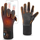 DINSVTA Heated Gloves for Women,Waterproof Winter Electric Thin Men Glove for Cold Weather Warm