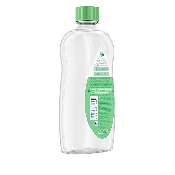 JOHNSON’S BABY OIL, MINERAL OIL ENRICHED WITH ALOE VERA AND VITAMIN E, 20 FL. OZ