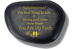 KNOCUX Unique Stone Gifts for Anniversary Day, You are My Rocks Palm Gifts, Novelty Keepsake for Valentines Day Birthday Wedding Gifts for Men Women Husband Wife Engagement Gifts for Fiance Bride Groom