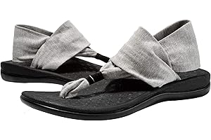 LLSOARSS Women's Plantar Fasciitis Feet Yoga Sling Sandal Arch Supports Orthotics Flip Flops Relieve Flat Feet, High Arch, Foot Pain