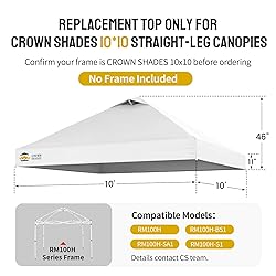 CROWN SHADES 10x10 Canopy Replacement Top - Only